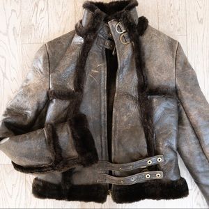 leather bomber jacket